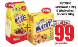 Boxer NUTRIFIC Cornflakes 1.2kg & Wholewheat Biscuits 900g offer