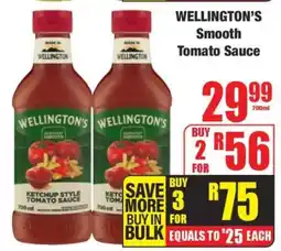 Boxer WELLINGTON'S Smooth Tomato Sauce offer