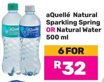 Game aQuellé Natural Sparkling Spring OR Natural Water offer