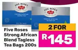 Game Five Roses Strong African Blend Tagless Tea Bags offer