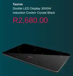 Clicks Taurus Double LED Display 3500W Induction Cooker Crystal Black offer