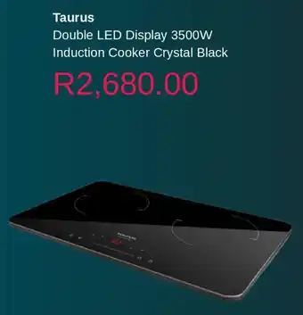 Clicks Taurus Double LED Display 3500W Induction Cooker Crystal Black offer