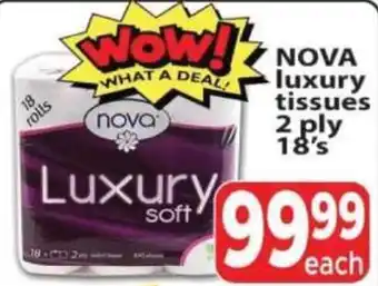 Supa Store NOVA luxury tissues 2 ply offer