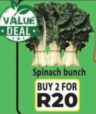 Supa Store Spinach bunch offer
