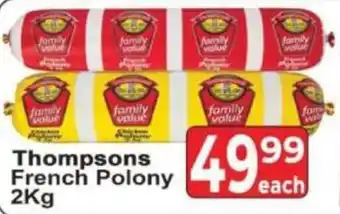 Supa Store Thompsons French Polony offer