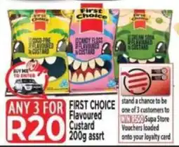 Supa Store FIRST CHOICE Flavoured Custard Assrt offer