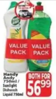Supa Store Handy Andy/ Sunlight Dishwash Liquid offer