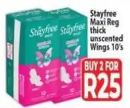 Supa Store Stayfree Maxi Reg Thick Unscented Wings offer