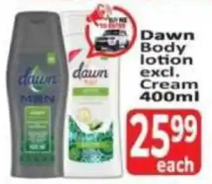Supa Store Dawn Body lotion excl. Cream offer