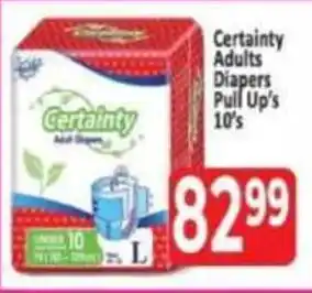 Supa Store Certainty Adults Diapers Pull Up's offer