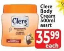 Supa Store Clere Body Cream Assrt offer