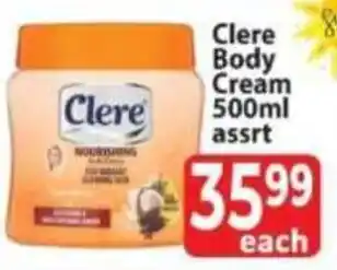 Supa Store Clere Body Cream Assrt offer