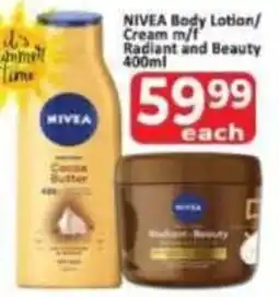 Supa Store NIVEA Body Lotion/ Cream Radiant and Beauty offer