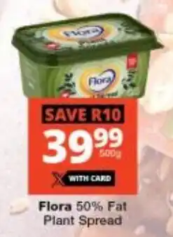 Checkers Flora 50% Fat Plant Spread offer