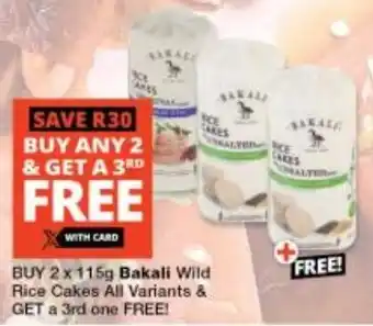 Checkers Bakali Wild Rice Cakes All Variants offer