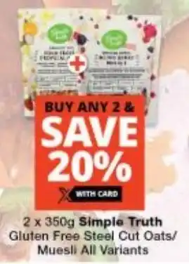 Simple Truth Gluten Free Steel Cut Oats/ Muesli All Variants