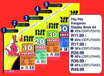 Flip File Kangaroo Display Book A4 10's