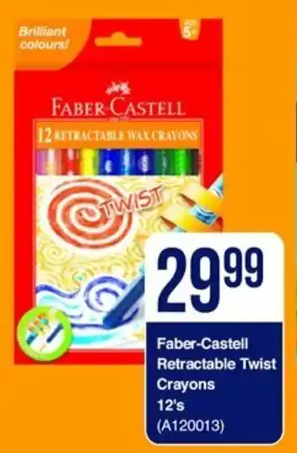 Faber-Castell Retractable Twist Crayons 12's