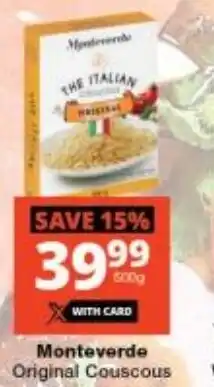 Checkers Monteverde Original Couscous offer