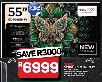 Pick n Pay Hypermarket TCL 55" 140cm QLED Mini LED TV offer