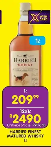 Shoprite Harrier Finest Matured Whisky offer