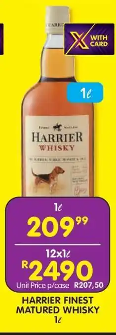 Shoprite Harrier Finest Matured Whisky offer