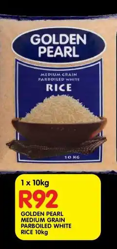 Shoprite GOLDEN PEARL MEDIUM GRAIN PARBOILED WHITE RICE 10kg offer