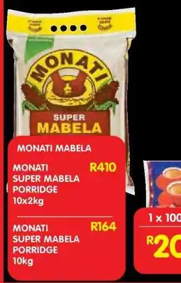 Shoprite MONATI SUPER MABELA PORRIDGE 10kg offer