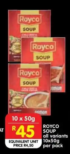 Shoprite ROYCO SOUP all variants offer