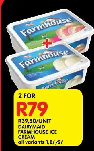 Shoprite DAIRYMAID FARMHOUSE ICE CREAM offer