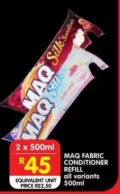 Shoprite MAQ FABRIC CONDITIONER REFILL offer