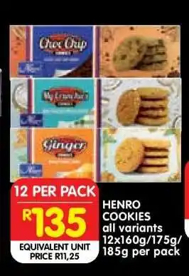 Shoprite HENRO COOKIES all variants offer