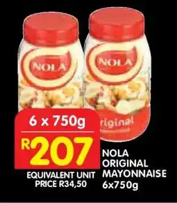 Shoprite NOLA ORIGINAL MAYONNAISE 6x750g offer