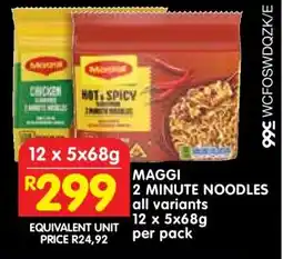 Shoprite MAGGI 2 MINUTE NOODLES offer