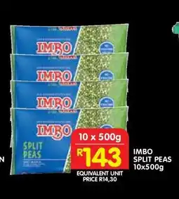 Shoprite IMBO SPLIT PEAS 10x500g offer