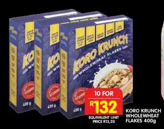 Shoprite Koro Krunch Wholewheat Flakes 400g offer