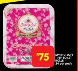 Shoprite SPRING SOFT 1 PLY TOILET ROLLS offer