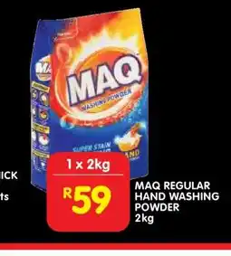 Shoprite MAQ Regular Hand Washing Powder 2kg offer