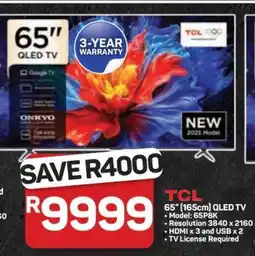Pick n Pay Hypermarket TCL 65 QLED TV offer