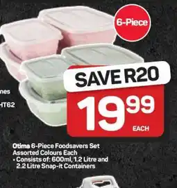 Pick n Pay Hypermarket Otima 6-Piece Foodsavers Set offer