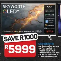 Pick n Pay Hypermarket SKYWORTH QLED+ TV offer