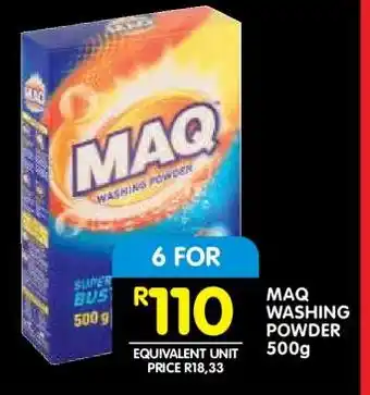 Shoprite MAQ WASHING POWDER 500g offer