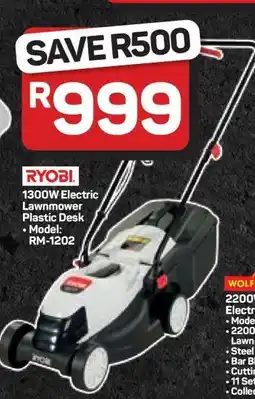 Pick n Pay Hypermarket RYOBI 1300W Electric Lawnmower offer