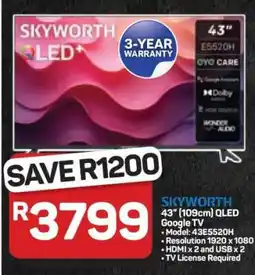 Pick n Pay Hypermarket SKYWORTH 43 QLED Google TV offer
