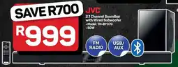 Pick n Pay Hypermarket JVC 2.1 Channel Soundbar with Wired Subwoofer offer