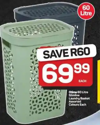 Pick n Pay Hypermarket Otima 60 Litre Slimline Laundry Basket offer