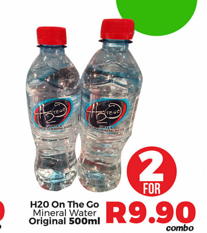 H20 On The Go Mineral Water Original 500ml offer at Take 'n Pay