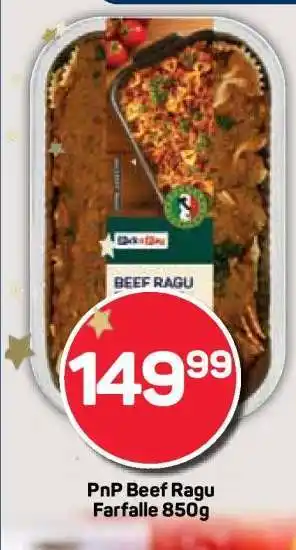Pick n Pay PnP Beef Ragu Farfalle 850g offer