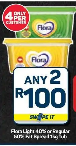 Pick n Pay Hypermarket Flora Light or Regular Fat Spread offer