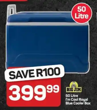 Pick n Pay Hypermarket 50 Litre I'm Cool Royal Blue Cooler Box offer